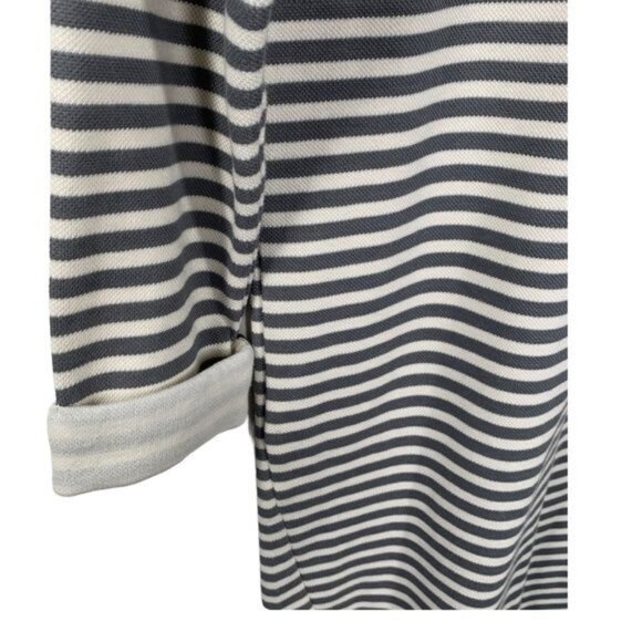 Topshop Gray Cream Striped Mini Shift Dress Women’s 6 - Picture 4 of 11